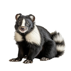 skunk isolated on white