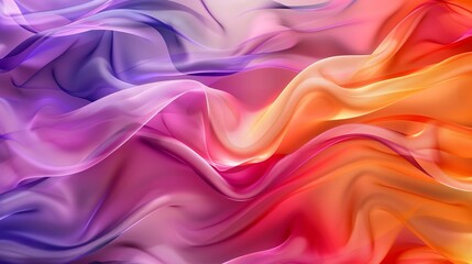 Abstract background of colorful silk textile. Abstract multicolored color ribbons wavy background. Abstract silk or satin fabric. Copy space.