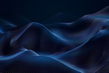 Obraz premium Dark blue stripes abstract geometric banner design. Hi-tech vector background. Beautiful simple AI generated image in 4K, unique.