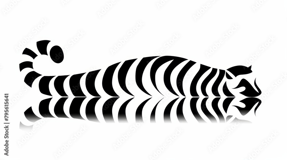 Poster a monochrome image of a zebra's head featuring distinct black and white stripe pattern