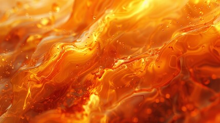   A close-up of a yellow and orange fire with water droplets at its base Below, water droplets adorn the image