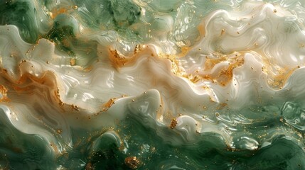  green, white, and gold hue; textured with golden flecks