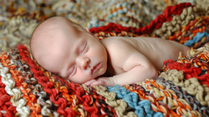 baby with Serenity: Tranquil breaths, gentle smiles, inner peace blossoms, harmonious calm. - obrazy, fototapety, plakaty