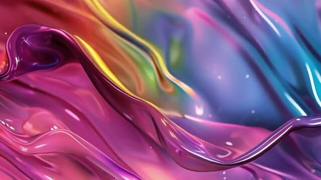 3D Animation - Abstract colorful background of a looping animated iridescent reflective material with swirling texture, seamless looping, 4k, abstractm mesh gradiant abstract backgrounds