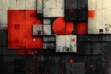 Eye-catching graphic elements in a dramatic black and red color scheme, perfect for creative projects.