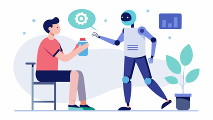 An AIpowered prosthetic limb helping an individual with a cognitive disability to perform everyday tasks..