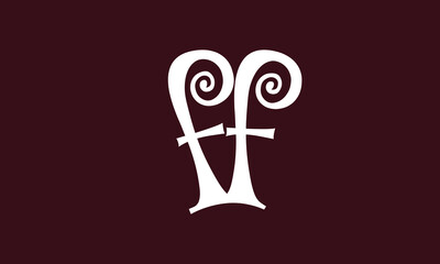 Alphabet letters Initials Monogram logo FF, FF, F and F