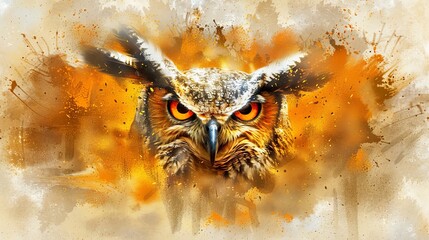  oranges for eyes, feathered headdress adorns it