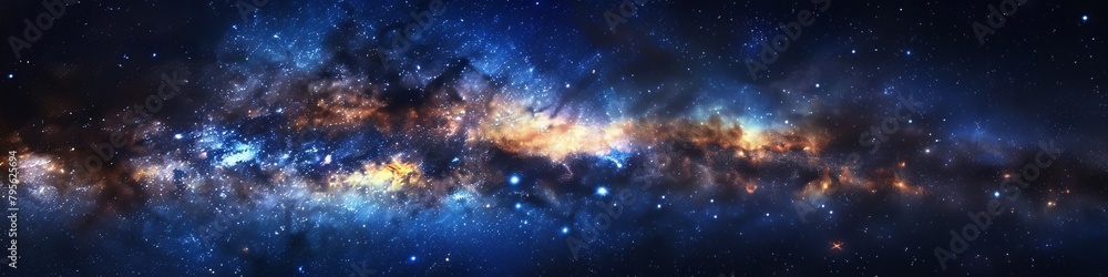 Wall mural milky way in space.