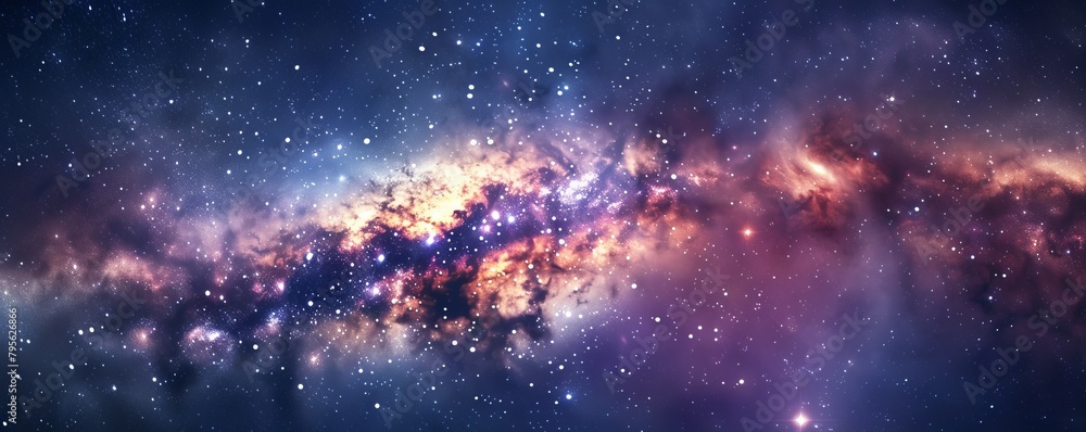 Wall mural milky way in space.