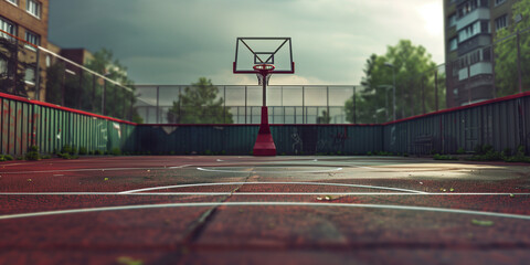 Basketball playground background