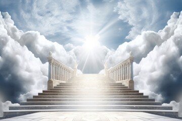 Heaven architecture staircase sunlight