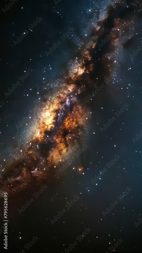 Wall mural milky way in space.