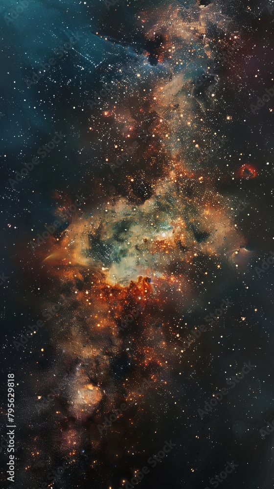 Wall mural milky way in space.