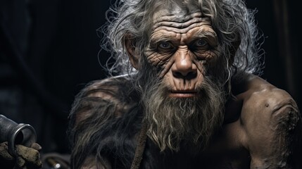 Stone Age Neanderthal the cave man species - Ancient Civilization of Early Human Ancestor