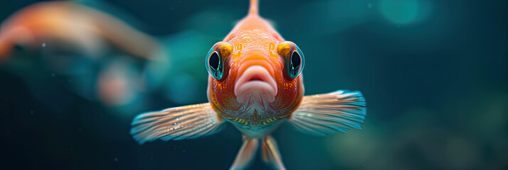 close-up of the eyes of a fish