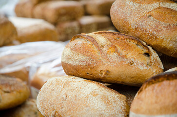 Baked bread on the Market in Jerusalem