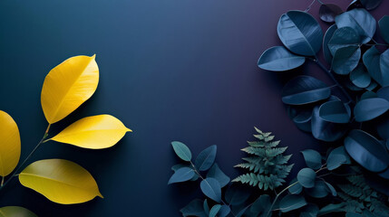 Colorful Leaves in Gradient Light