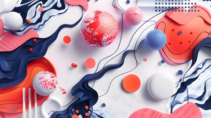a trendy "Popular" concept background with abstract forms and geometric patterns, rendered in full ultra HD with high resolution for a modern aesthetic.
