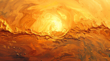 Golden abstract painting