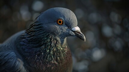 Fototapeta premium close up of a pigeon. Generative AI