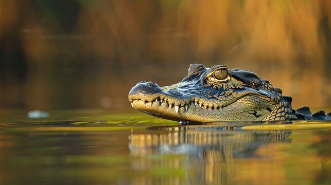 Portrait of An Alligator&rsquo;s Gaze. Generative AI