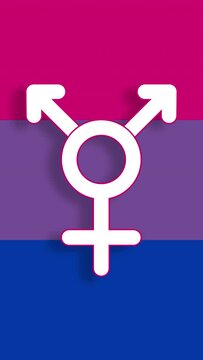 S&iacute;mbolo Bisexual en pantalla vertical versi&oacute;n 4
