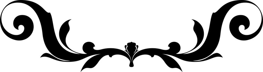 Arabesque vintage heraldic design element.