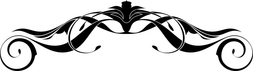 Arabesque vintage heraldic design element.