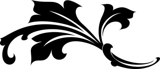 Arabesque vintage heraldic design element.