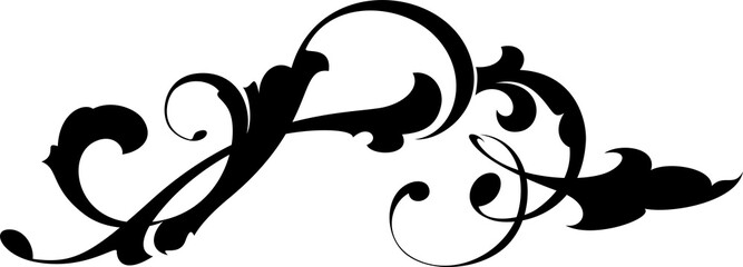 Arabesque vintage heraldic design element.