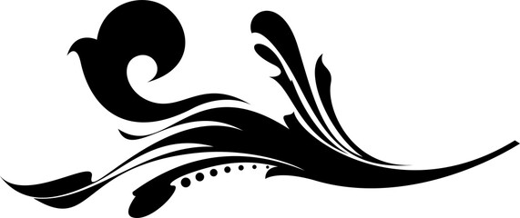Arabesque vintage heraldic design element.