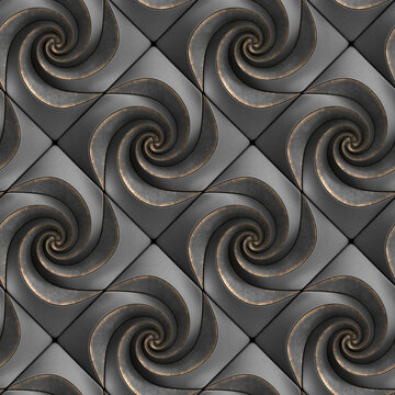 3D relief panels made of white plastic and ice