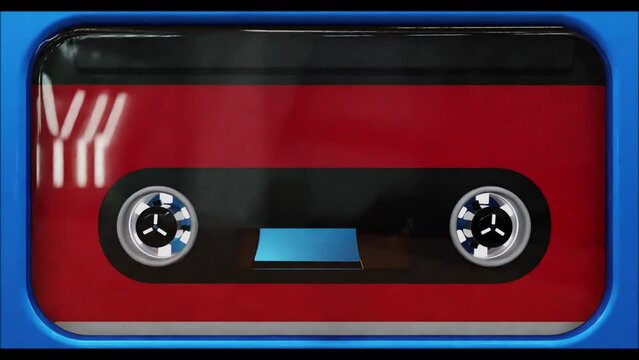 Kassette is playing in walkman