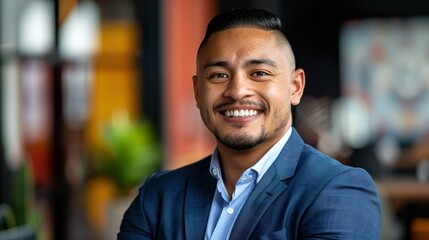 Fototapeta premium Smilling Businessman in Modern Office