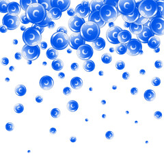 Vitamin C round capsules scattered randomly.