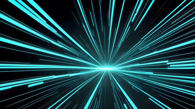 集中線のようなネオンの集約背景