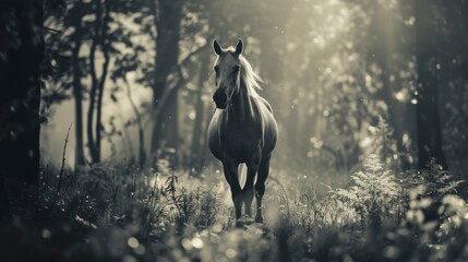 Majestic Horse, animal background in high resolution