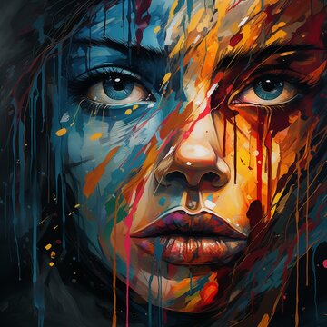 Abstract Colorful Illustration of Guilt