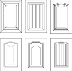 Sketch vector illustration traditional ethnic vintage wooden partition drawing design