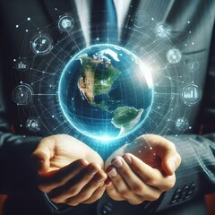 Obraz premium Exchange data around the world 