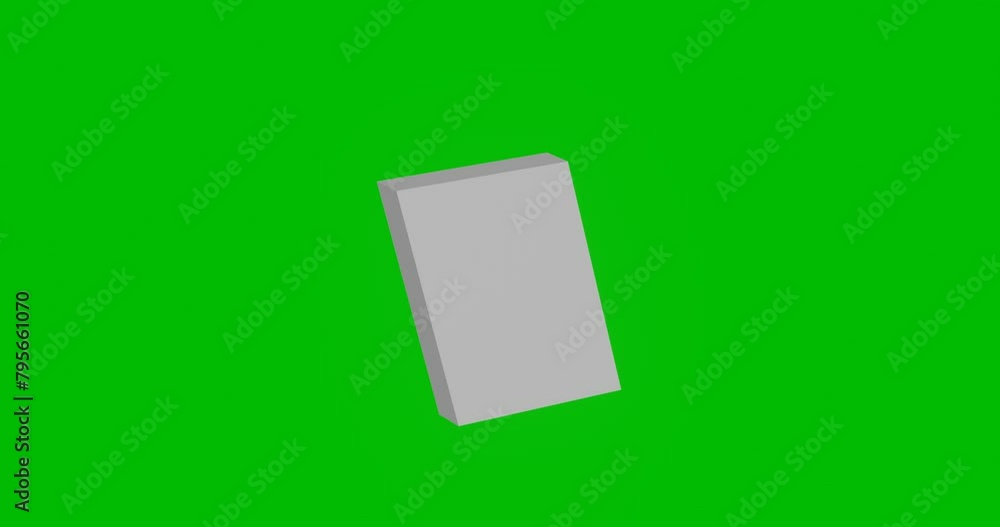 Poster animation of rotation of a white parallelogram symbol with shadow. simple and complex rotation. seam