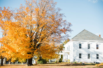 autumn in a small town