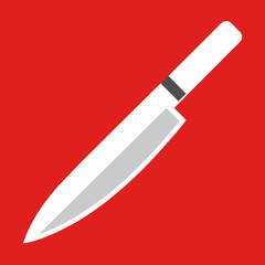 knife on a white background