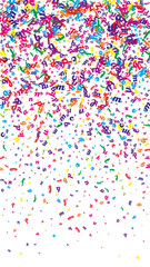 Flying latin letters. Colorful childish scattered