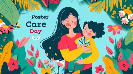 illustration with text to commemorate Foster Care Day