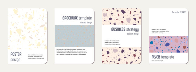 Notebook cover design. Terrazzo abstract