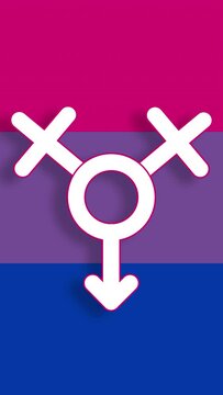 S&iacute;mbolo Bisexual en pantalla vertical versi&oacute;n 9