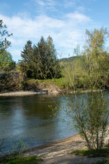 The banks of the Snoqualmie River near Fall City, Washington.
