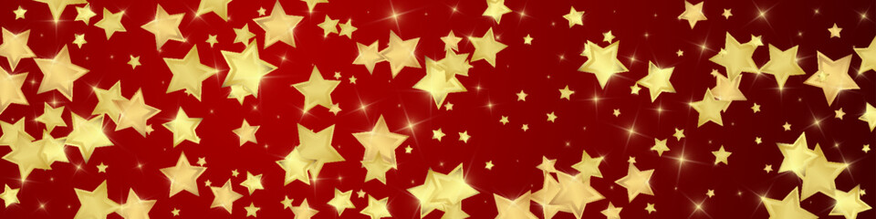 Obraz premium Magic stars vector overlay. Gold stars scattered